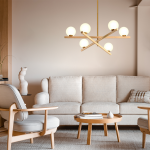 Delilah Minimalist Line Ball Chandelier