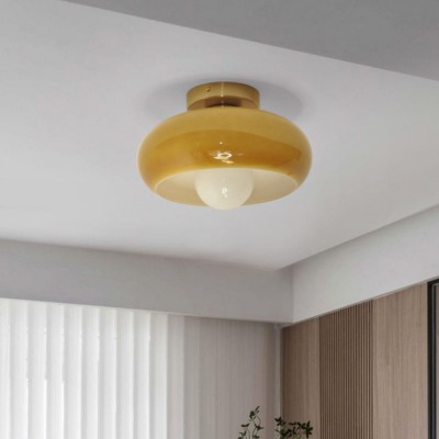 Oziro Vintage Donut Round Glass Ceiling Lights Oziro Vintage Donut Round Glass Ceiling Lights
