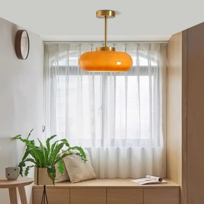 Oziro Vintage Donut Round Glass Ceiling Lights Oziro Vintage Donut Round Glass Ceiling Lights