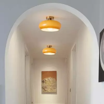 Oziro Vintage Donut Round Glass Ceiling Lights Oziro Vintage Donut Round Glass Ceiling Lights
