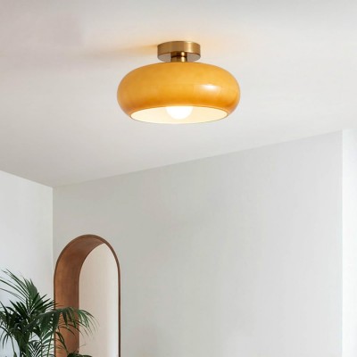 Oziro Vintage Donut Round Glass Ceiling Lights Oziro Vintage Donut Round Glass Ceiling Lights