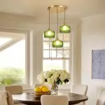 Zavier Vintage Cylinder Wave Pattern Glass Shade Chandelier