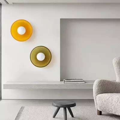 Zayn Colorful Glass Round LED Ceiling Light Zayn Colorful Glass Round LED Ceiling Light
