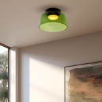 Adara Retro American Exquisite Glass Semi Flush Mount Ceiling Light Adara Retro American Exquisite Glass Semi Flush Mount Ceiling Light