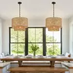 Orabella Scandinavian Tiered Linen Cone Pendant Light