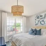 Harland Beachy Natural Rattan Double Drum Pendant Light