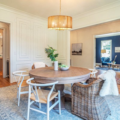 Haynes Rustic Rattan Dimmable Drum Pendant Light