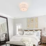 Halsey Fabric Floral Drum Shade Ceiling Light