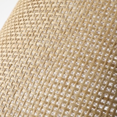 Zaylen Farmhouse Rattan Semi Flush Mount Ceiling Light