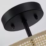 Zaylen Farmhouse Rattan Semi Flush Mount Ceiling Light