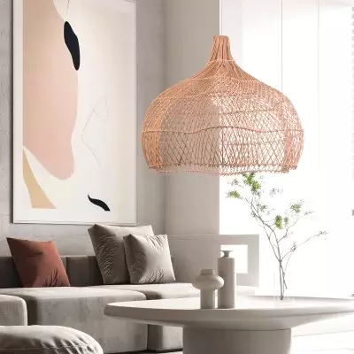 Janvi Rustic Farmhouse Style Rattan Novelty Pendant Light Janvi Rustic Farmhouse Style Rattan Novelty Pendant Light