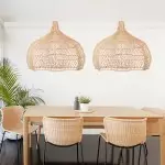 Janvi Rustic Farmhouse Style Rattan Novelty Pendant Light