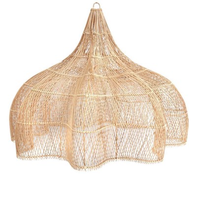 Janvi Rustic Farmhouse Style Rattan Novelty Pendant Light