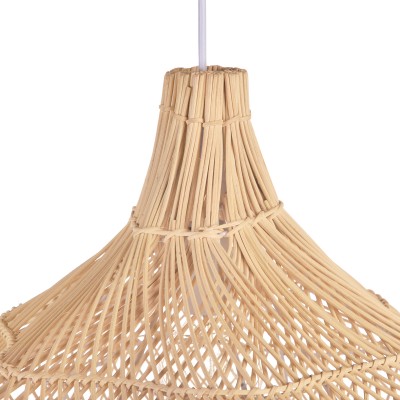 Janvi Rustic Farmhouse Style Rattan Novelty Pendant Light
