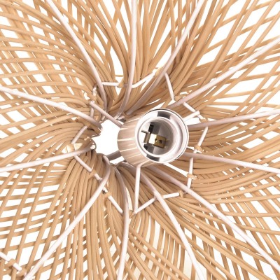 Janvi Rustic Farmhouse Style Rattan Novelty Pendant Light
