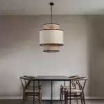 Trisha Rustic Double Cylinder Pendant Light