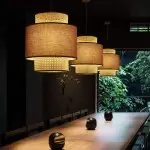 Trisha Rustic Double Cylinder Pendant Light