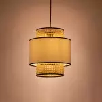 Trisha Rustic Double Cylinder Pendant Light