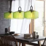 Ivan Vintage Handmade Striped Glass Pendant Light