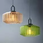 Ivan Vintage Handmade Striped Glass Pendant Light
