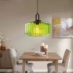Ivan Vintage Handmade Striped Glass Pendant Light