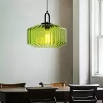 Ivan Vintage Handmade Striped Glass Pendant Light