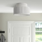 Nicola Vintage Resin Cream Breeze Drum Semi-Flush Mount Ceiling Light