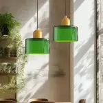 Colorful Creative Small Fresh Glass Shade Pendant Light