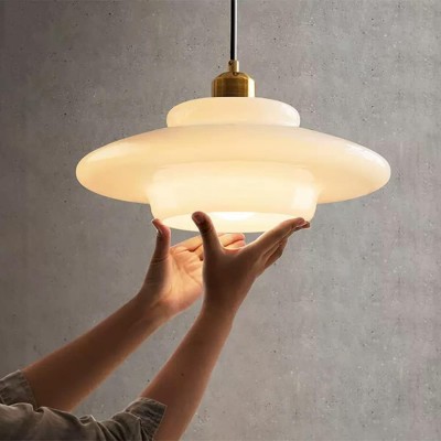 Ritika Vintage Art Cream Multi-Shape Glass Pendant Light Ritika Vintage Art Cream Multi-Shape Glass Pendant Light