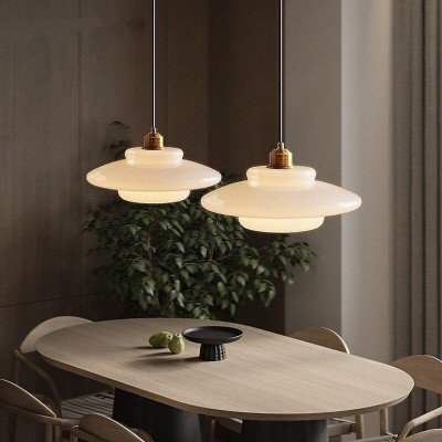 Ritika Vintage Art Cream Multi-Shape Glass Pendant Light Ritika Vintage Art Cream Multi-Shape Glass Pendant Light