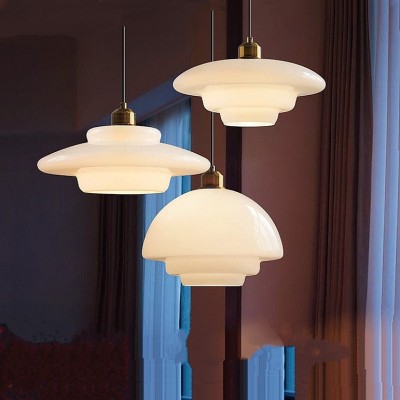 Ritika Vintage Art Cream Multi-Shape Glass Pendant Light Ritika Vintage Art Cream Multi-Shape Glass Pendant Light