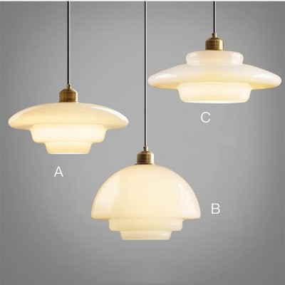 Ritika Vintage Art Cream Multi-Shape Glass Pendant Light Ritika Vintage Art Cream Multi-Shape Glass Pendant Light
