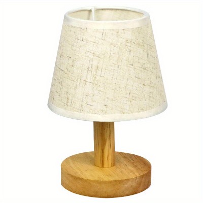 Julio Scandinavian Wooden Dimmable Linen Shade Table Lamp