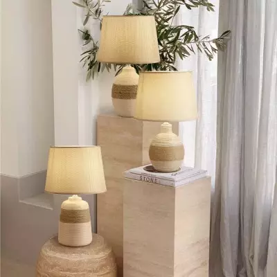 Rocco Handmade Simple Rustic Ceramic Table Lamp Rocco Handmade Simple Rustic Ceramic Table Lamp