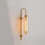 Yorix Alabaster Tube Bronze Finish Wall Sconce Yorix Alabaster Tube Bronze Finish Wall Sconce