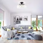 Santos Vintage Hand Carved Floral Clear Glass Semi Flush Mount Ceiling Light