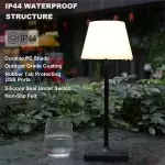 Halley Exquisite Brass Color Rechargeable Dimmable Cordless Table Lamp