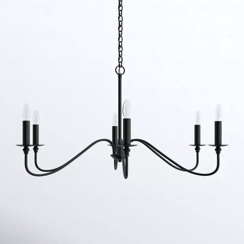 Alistair Vintage Candle Style Metal Chandelier