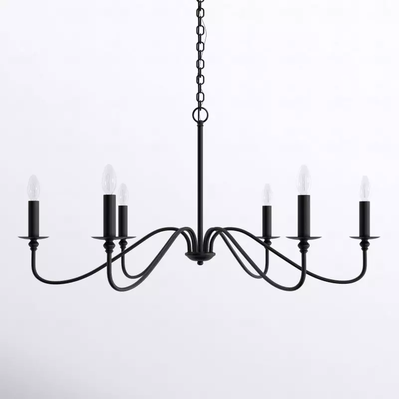 Alistair Vintage Candle Style Metal Chandelier