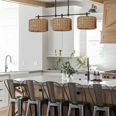 Raphael Beachy 3 Light Dimmable Drum Chandelier for Dining Room Raphael Beachy 3 Light Dimmable Drum Chandelier for Dining Room