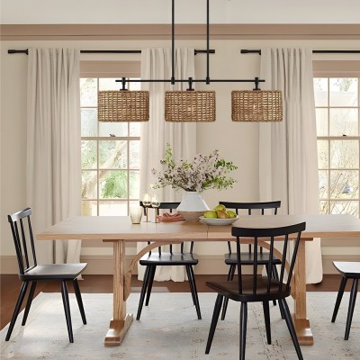 Raphael Beachy 3 Light Dimmable Drum Chandelier for Dining Room Raphael Beachy 3 Light Dimmable Drum Chandelier for Dining Room
