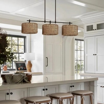 Raphael Beachy 3 Light Dimmable Drum Chandelier for Dining Room Raphael Beachy 3 Light Dimmable Drum Chandelier for Dining Room