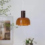 Palak Minimalist Handmade Glass Shade Pendant Light
