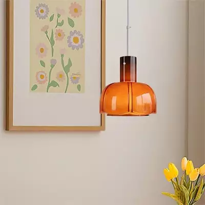 Palak Minimalist Handmade Glass Shade Pendant Light Palak Minimalist Handmade Glass Shade Pendant Light