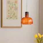 Palak Minimalist Handmade Glass Shade Pendant Light
