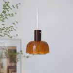 Palak Minimalist Handmade Glass Shade Pendant Light