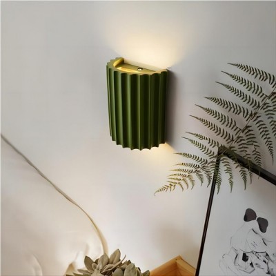 Pranavi Modern Bundle Ribbed Fluted Resin Wall Sconce Pranavi Modern Bundle Ribbed Fluted Resin Wall Sconce