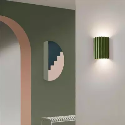 Pranavi Modern Bundle Ribbed Fluted Resin Wall Sconce Pranavi Modern Bundle Ribbed Fluted Resin Wall Sconce
