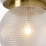Pranika Modern Spherical Prismatic Pattern Flush Mount Ceiling Light
