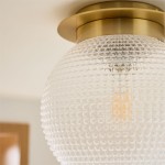 Pranika Modern Spherical Prismatic Pattern Flush Mount Ceiling Light